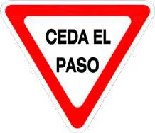 Señal de tránsito a la que se refiere la pregunta